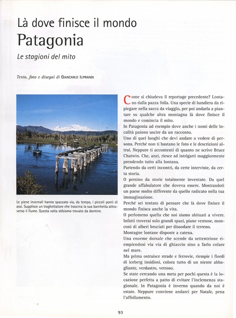 LE STAGIONI DEL MITO. PATAGONIA. LÀ DOVE FINISCE IL MONDO